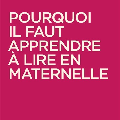 Céline Alvarez - Pourquoi il faut apprendre à lire en maternelle cover