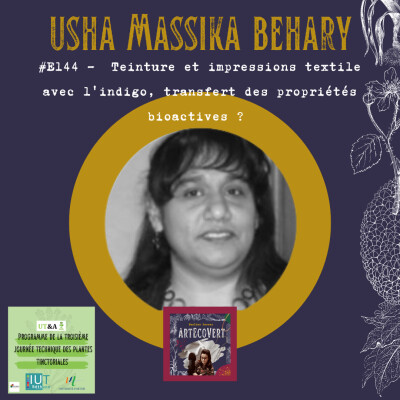 Usha Massika Behary - Teinture et impressions textile avec l'indigo, transfert des propriétés bioactives ? cover