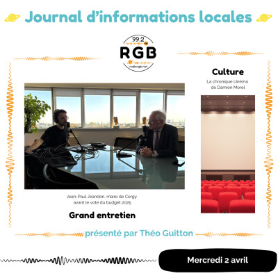 Journal du mercredi 2 avril 2025 - Radio RGB 99.2 cover