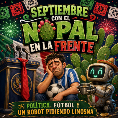 ¡Septiembre con el nopal en la frente, Trump, Messi y un robot pidiendo limosna! cover
