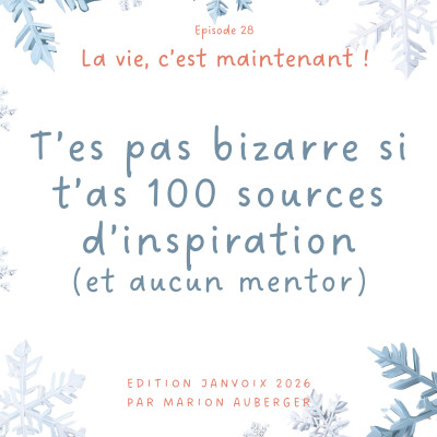 28. T’es pas bizarre si t’as 100 sources d’inspiration (et aucun mentor) cover