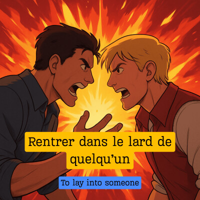 Expression française : "Rentrer dans le lard de quelqu'un" cover
