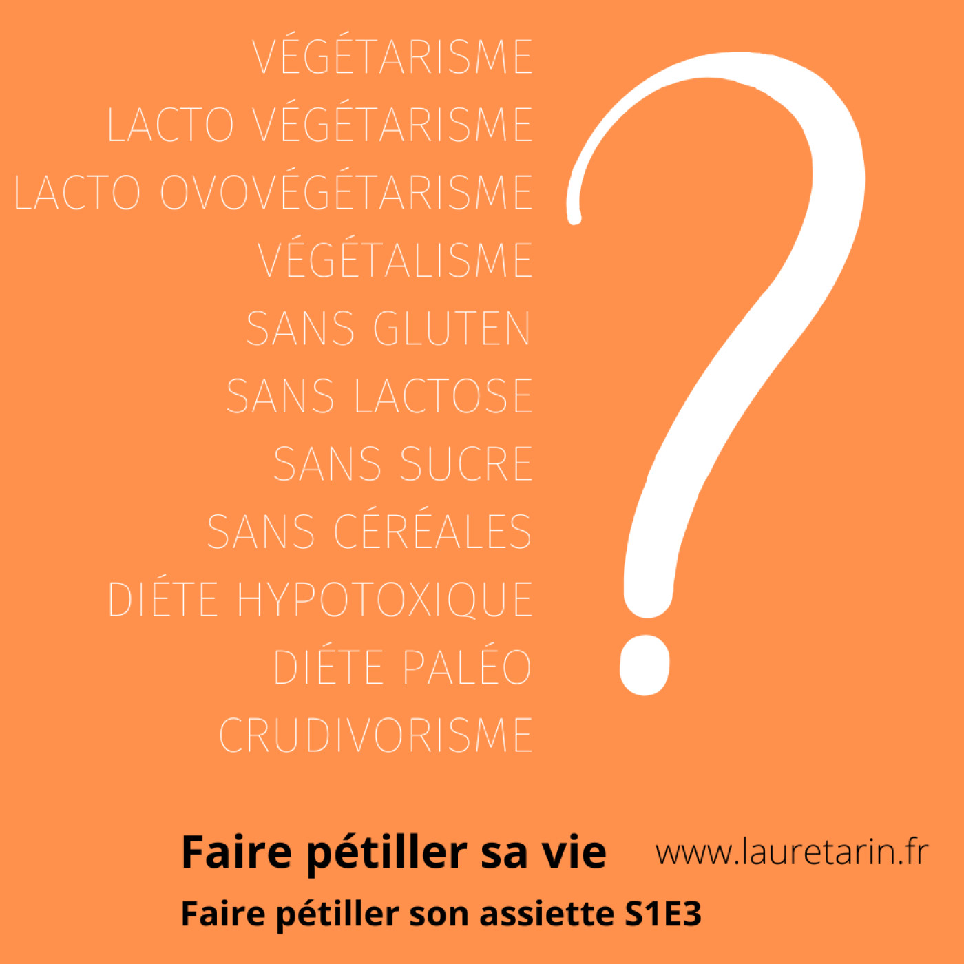 Les différents régimes nutritionnels S1E3 Les différents régimes nutritionnels S1E3