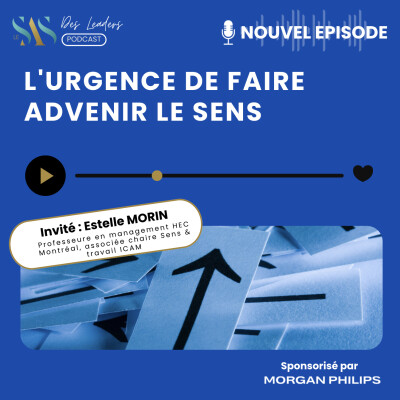 Estelle Morin : L'urgence de faire advenir le sens cover