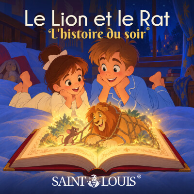 Le Lion et le Rat, fable de La Fontaine : histoire du soir pour enfants cover