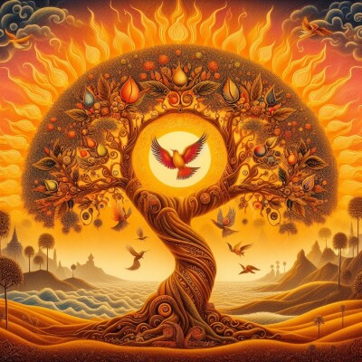 Deviens l’arbre de la vie qui accueille l’oiseau du soleil - Archange Raphaël Psaume 24 cover