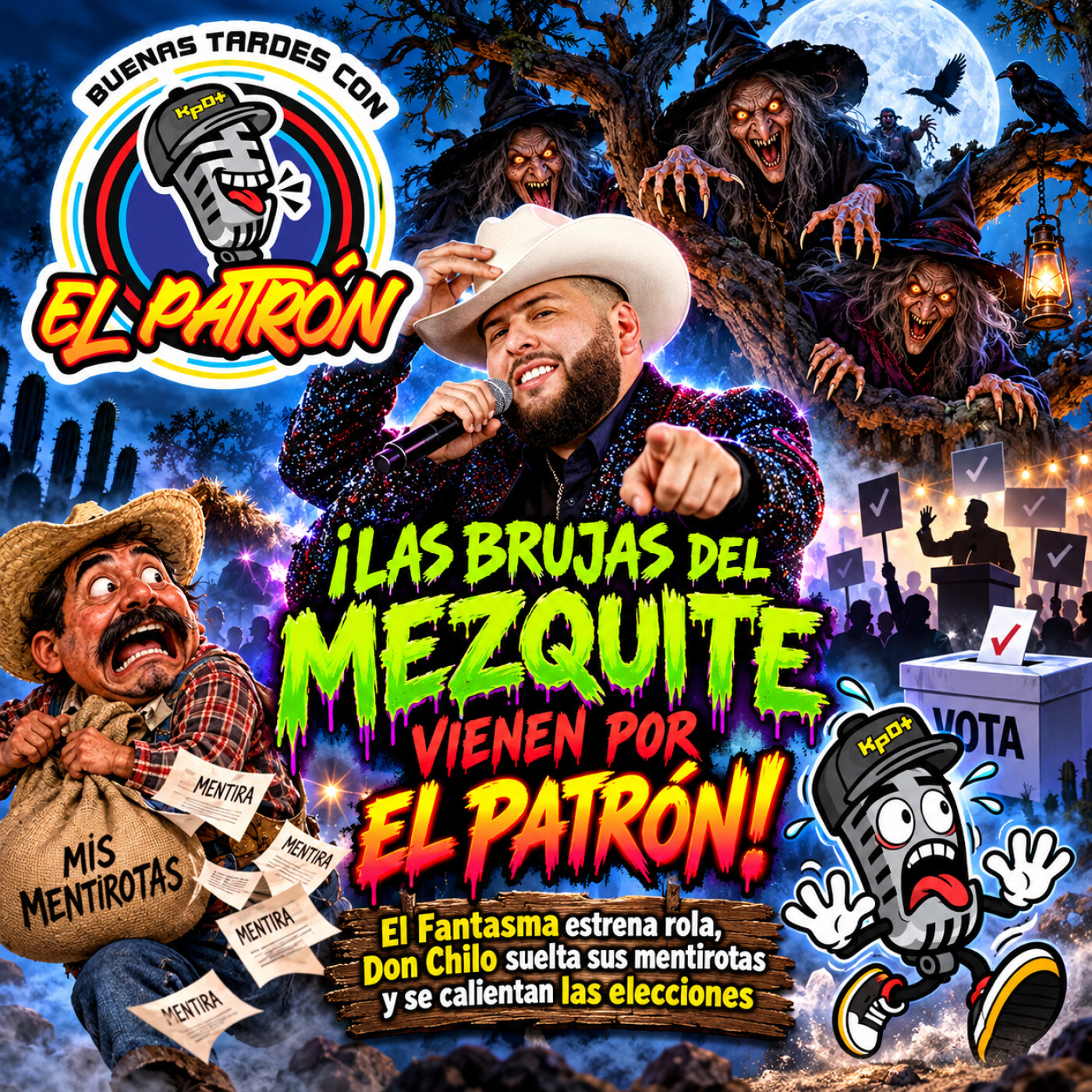 🔥👻 ¡LAS BRUJAS DEL MEZQUITE VIENEN POR EL PATRÓN! 😱 El Fantasma estrena rola, Don Chilo suelta sus mentirotas y se calientan las eleccion episode artwork