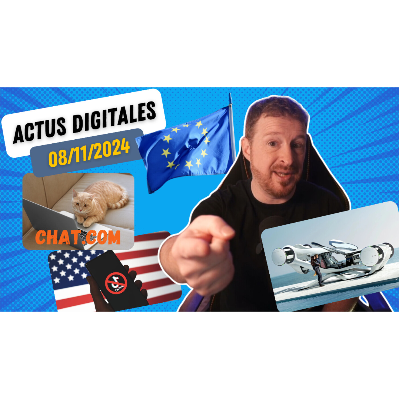 OpenAI achète Chat.com, Trump sauve TikTok, tech européenne, voiture volante enfin là ! episode artwork