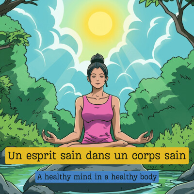 Expression française : "Un esprit sain dans un corps sain" cover