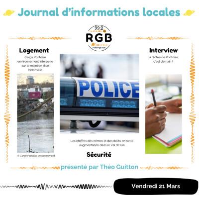 Journal du vendredi 21 mars 2025 - Radio RGB 99.2 cover