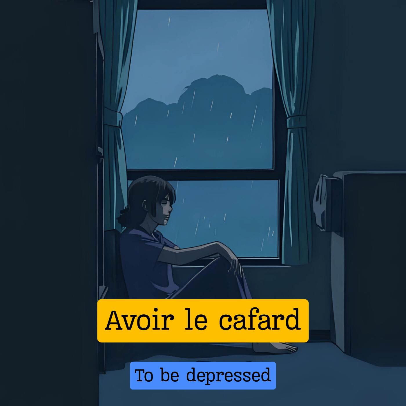 Expression française : "Avoir le cafard"