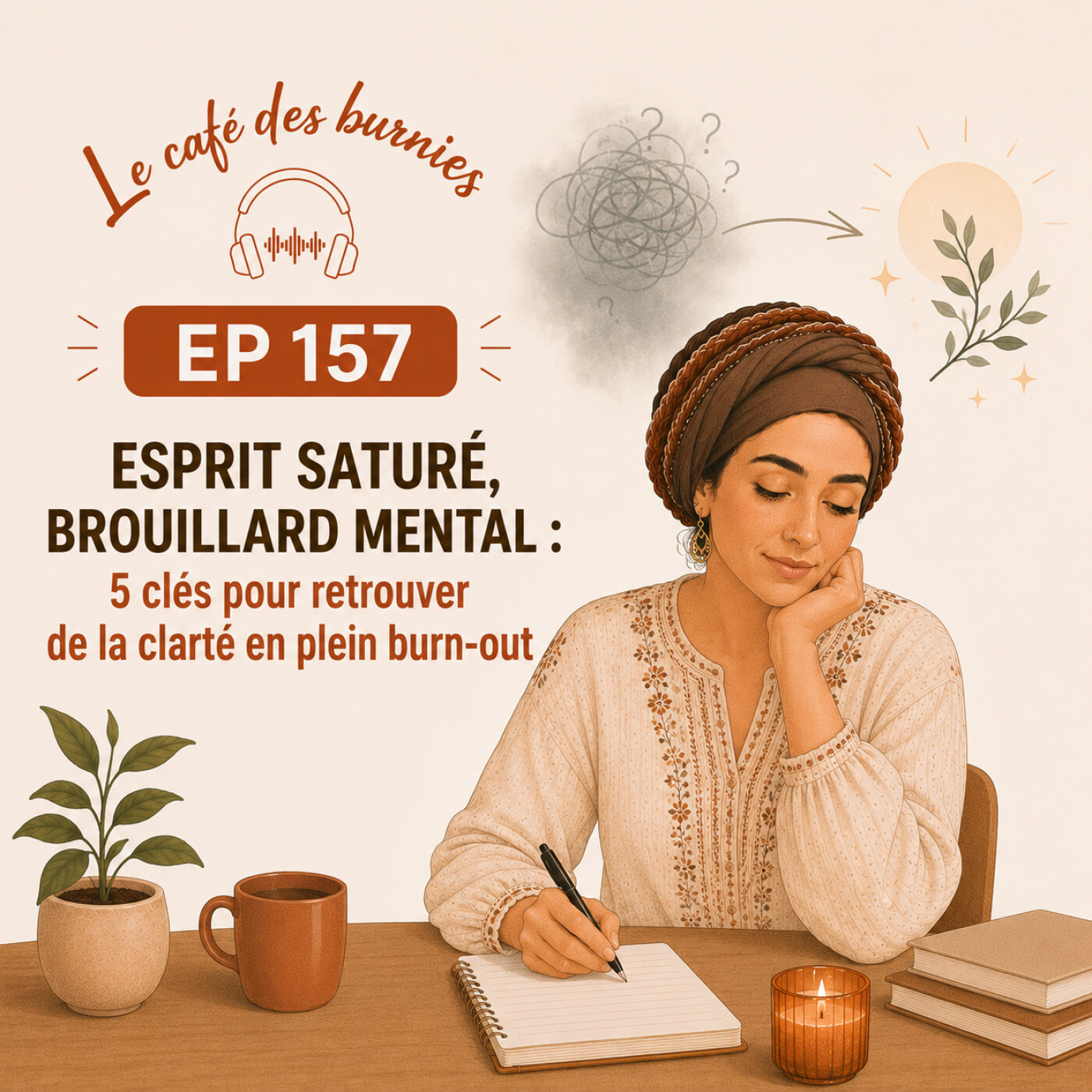 EP 157 ESPRIT SATURÉ, BROUILLARD MENTAL : 5 clés pour retrouver de la clarté en plein burn-out
