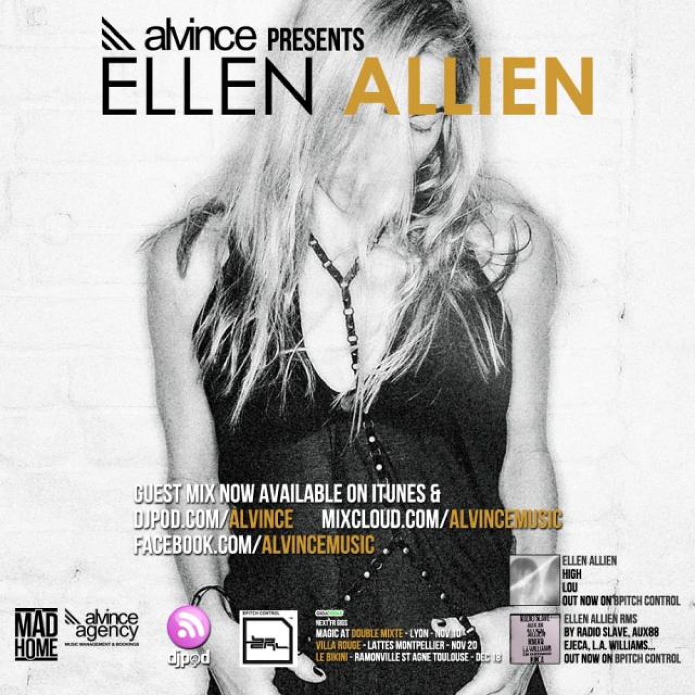 Guest #215 - Ellen Allien "HIGH LOU EP + ELLEN ALLIEN REMIXES BY RADIO SLAVE & MORE OUT NOW ON BPITCH CONTROL" FR PROMO MIX (Bpitch Contr... episode artwork
