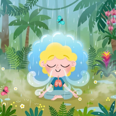 Marche imaginaire sous la pluie pour se relaxer cover