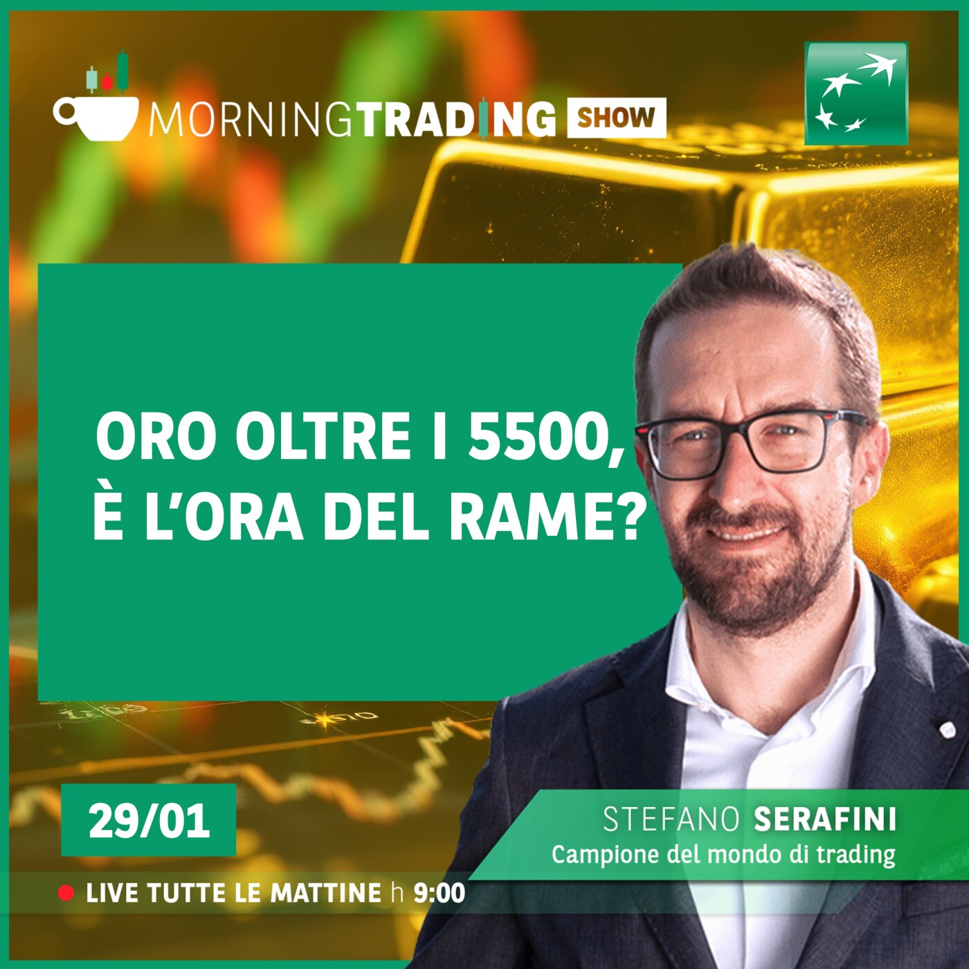 Oro oltre i 5500, è l'ora del Rame? - Morning Trading Show episode artwork