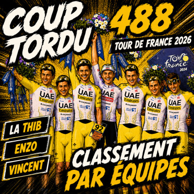 COUP TORDU 488 : TOUR DE FRANCE 2026, CLASSEMENT PAR EQUIPES ! cover