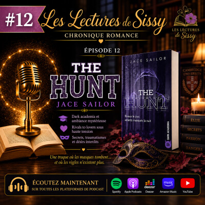 The Hunt de Jace Sailor (autrice des Ombres de nos âmes) — Dark Academia, Traque de Halloween et Rivals to Lovers - Chronique Romance cover