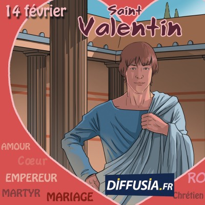 Le 14 février 268, saint Valentin meurt à Rome en Martyr cover