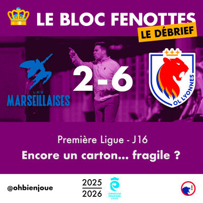 Le Bloc Fenottes - Le Débrief | Marseille - OL Lyonnes (2-6) | Première Ligue 25-26 - J16 cover