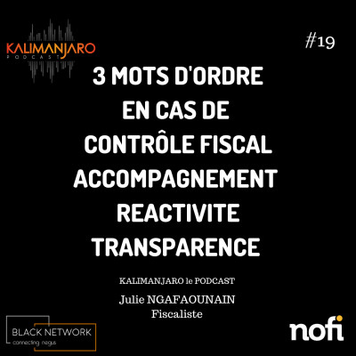 Kalimanjaro épisode #19: La fiscalité de l'entreprise (contrôle et optimisation fiscale) avec Julie NGAFAOUNAIN Fiscaliste cover