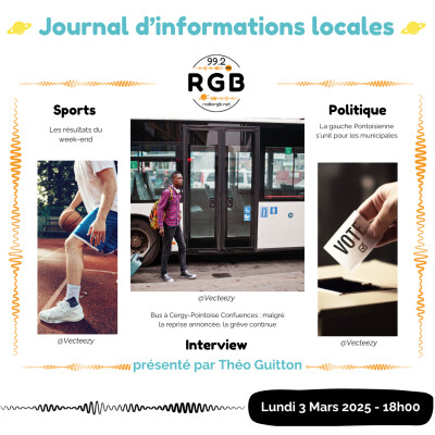 Journal du lundi 3 mars 2025 - Radio RGB 99.2 cover