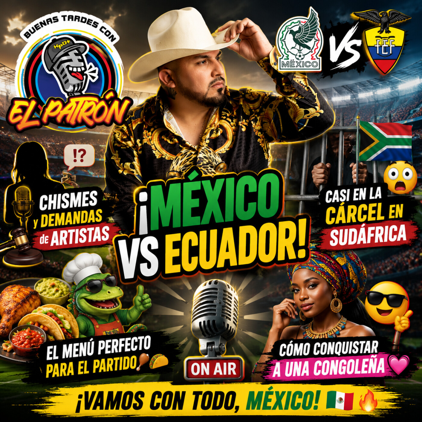 🎙️🇲🇽⚽ ¡México vs Ecuador! Chismes, cárcel en Sudáfrica y cómo conquistar a una congoleña 😂🔥 episode artwork