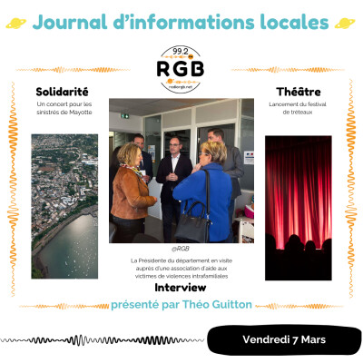 Journal du vendredi 7 mars 2025 - Radio RGB 99.2 cover
