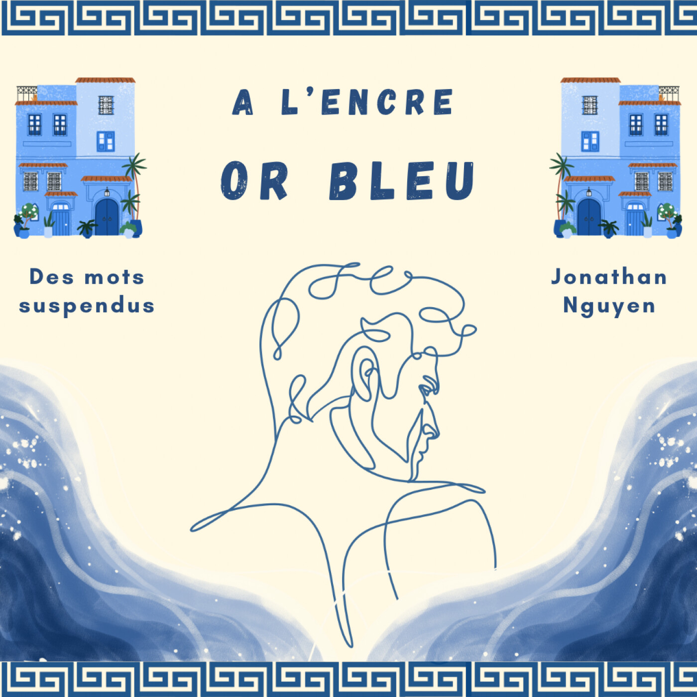 A l'encre or bleu