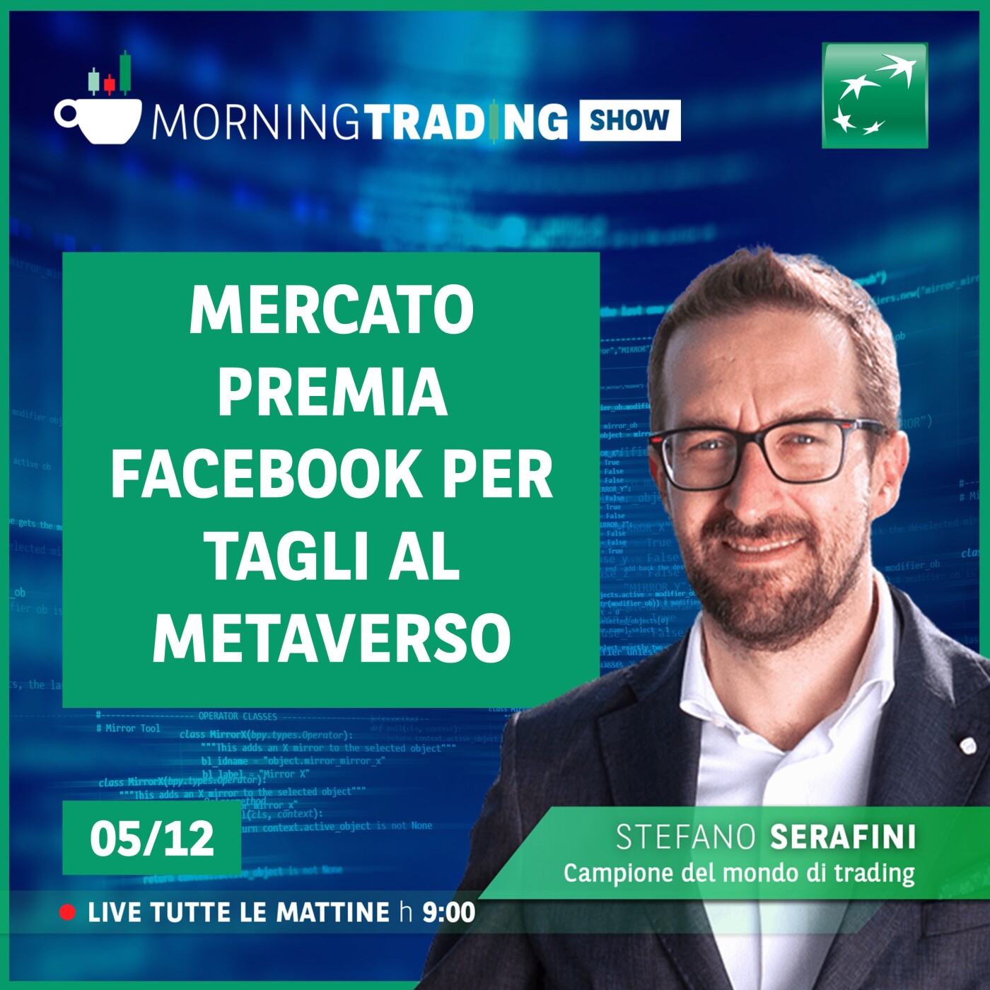 Mercato premia Facebook per tagli al Metaverso - Morning Trading Show episode artwork