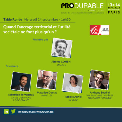 Table Ronde - Quand l’ancrage territorial et l’utilité sociétale ne font plus qu’un ? cover