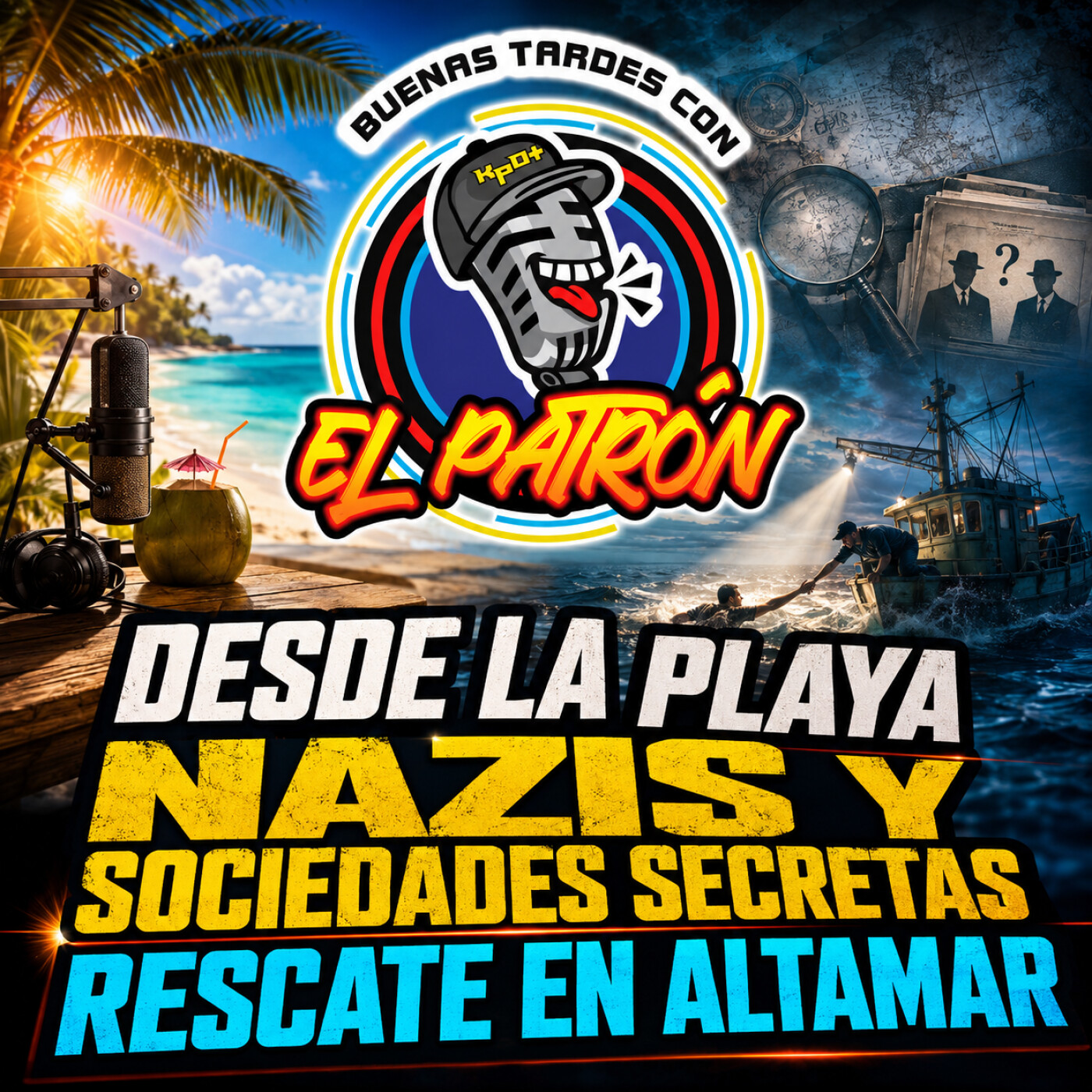 ¡Transmitiendo desde la playa, nazis y sociedades secretas y rescate en altamar! episode artwork