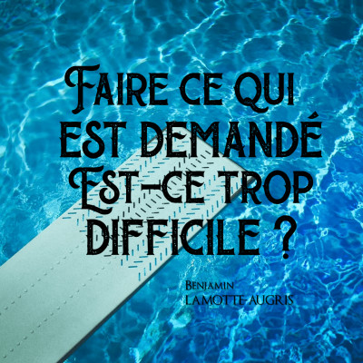 Faire ce qui est demandé, est-ce trop difficile ? cover