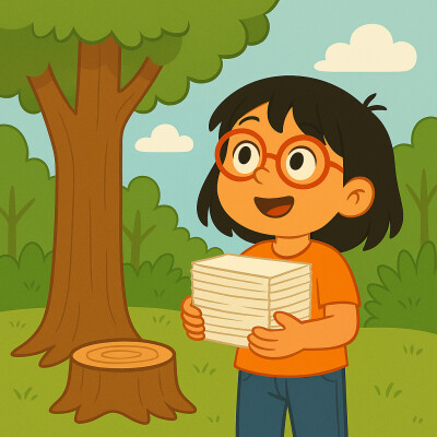 Comment fabrique-t-on du papier avec des arbres ? cover