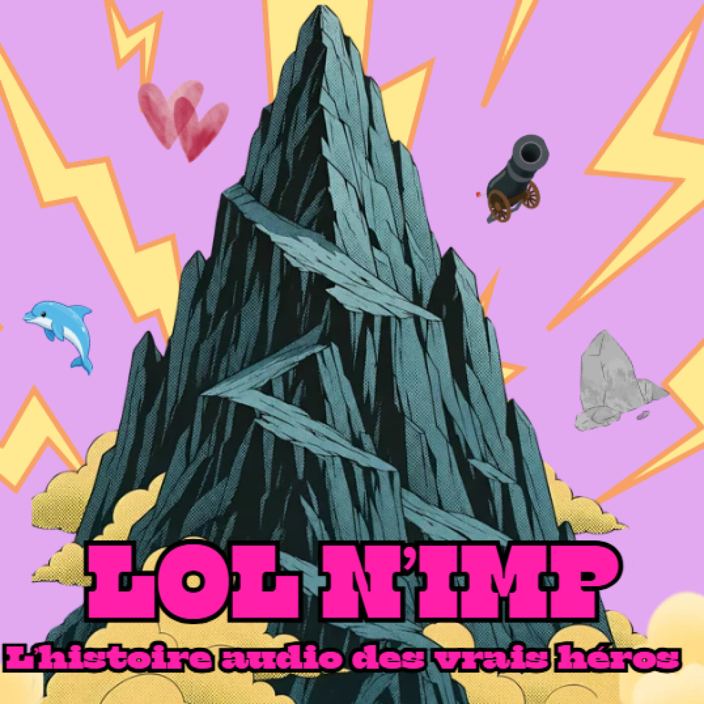 Illustration du podcast Lol N'imp, l'histoire audio des vrais héros (les vrais, pas les faux !) | Parodie mythologique & Fiction audio comique