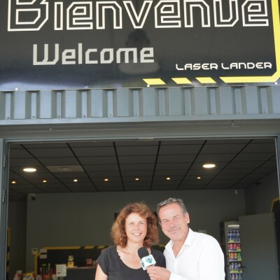 Claudie Gervaise nous présente le Laser Lander de Gujan-Mestras ainsi que toutes les activités qui y sont proposées cover