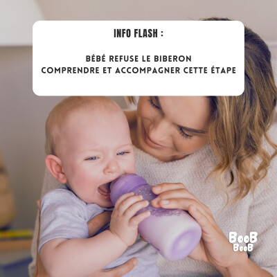 Info Flash : Bébé refuse le biberon : comprendre et accompagner cette étape cover