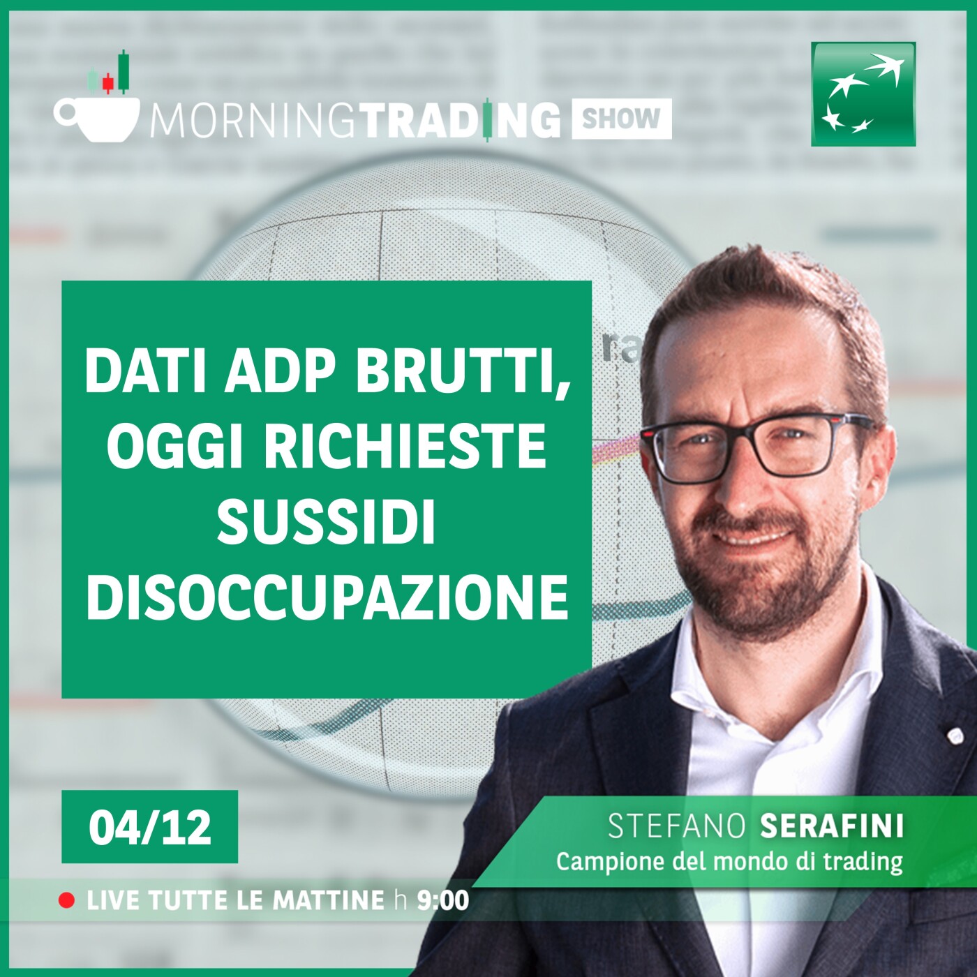 Dati ADP brutti, oggi richieste sussidi disoccupazione - Morning Trading Show episode artwork