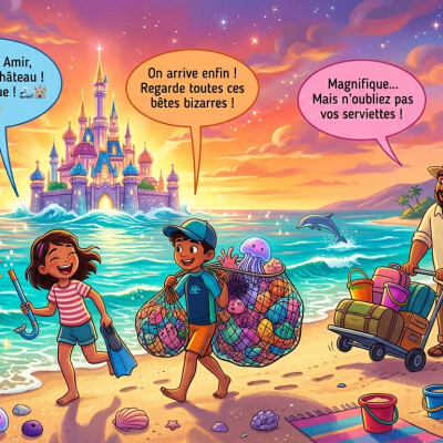 Sonia et Amir à la plage| Conte muslim cover