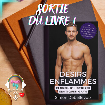 [ ANNONCE ] Sortie du livre "Désirs Enflammés : Recueil d'histoires érotiques gays" 📘🌈 cover