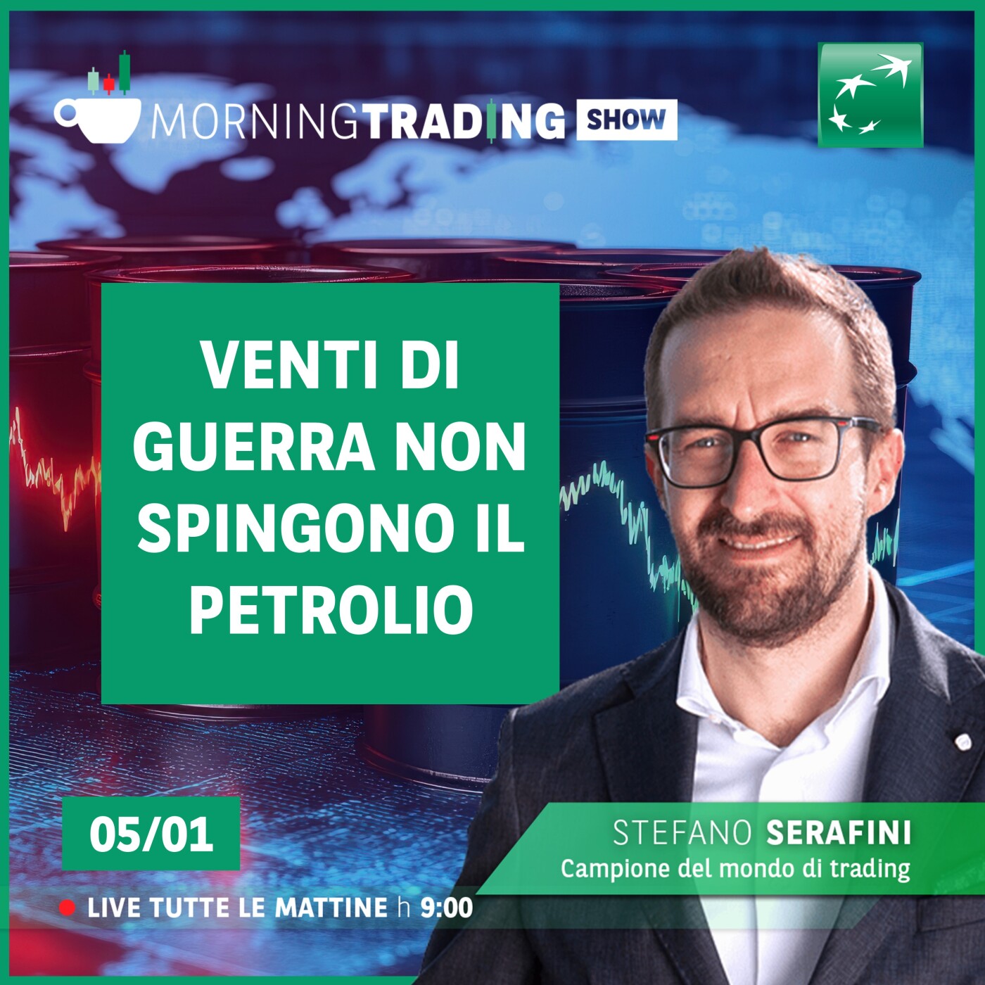 Venti di guerra non spingono il petrolio - Morning Trading Show episode artwork