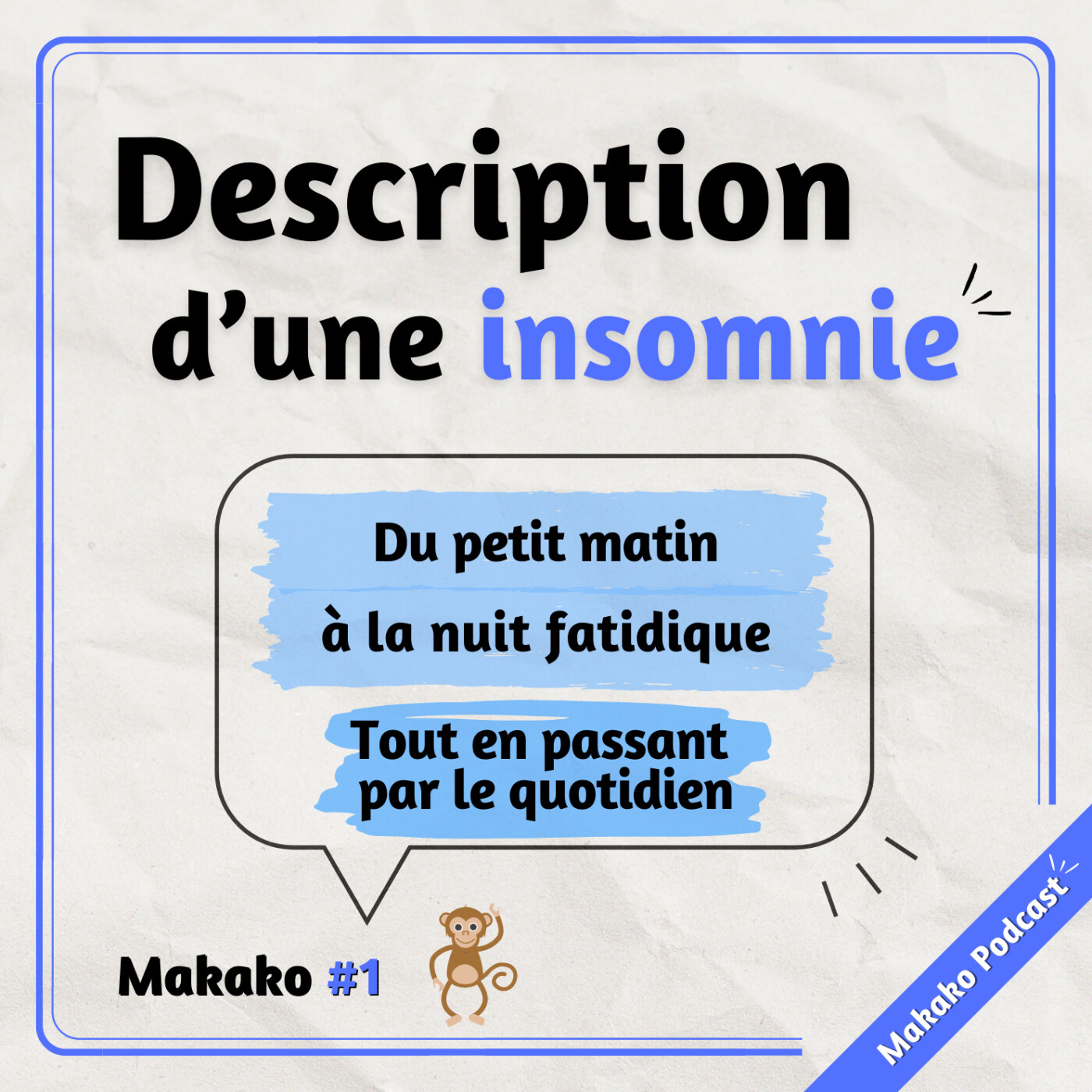 Makako #1. Insomnie : Témoignage complet d'une de mes journées/nuits de sportif blessé, d'étudiant en manque de sens, d'Homme angoissé... — Makako Podcast cover