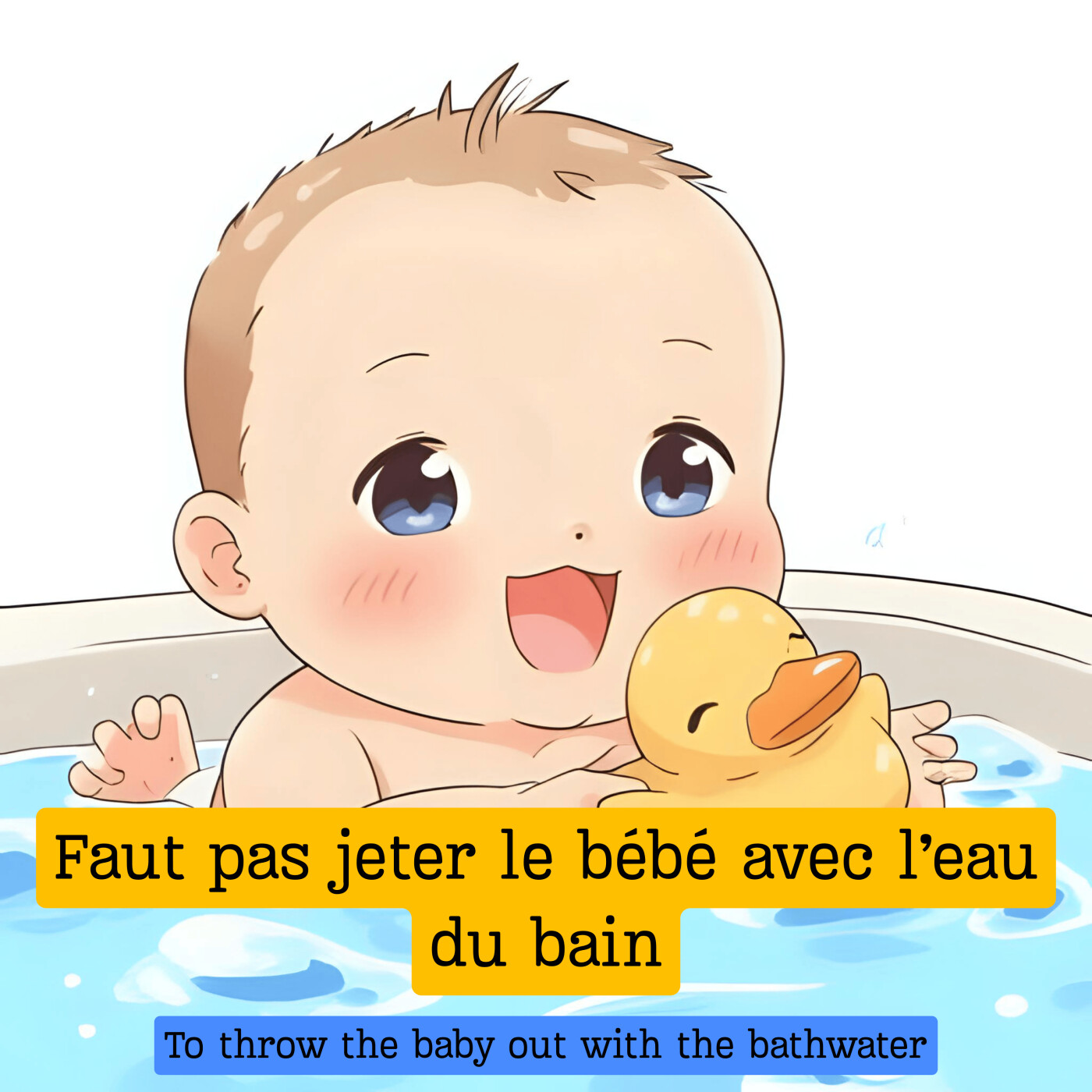 Expression française : "Faut pas jeter le bébé avec l'eau du bain"