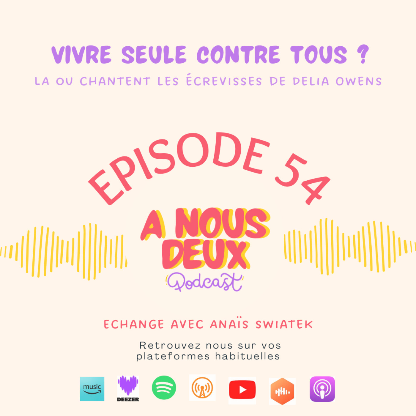 Episode 54 - Vivre seule contre tous ? La ou chantent les écrevisses de Delia Owens (Avec Anaïs Swiatek) episode artwork