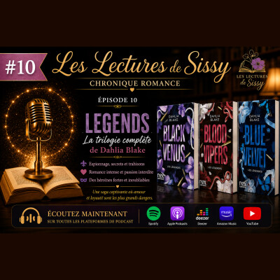 Les Légendes La Trilogie de Dahlia Blake T1 Black Venus T2 Blood Vipers T3 Blue Velvet - Chronique Romance cover