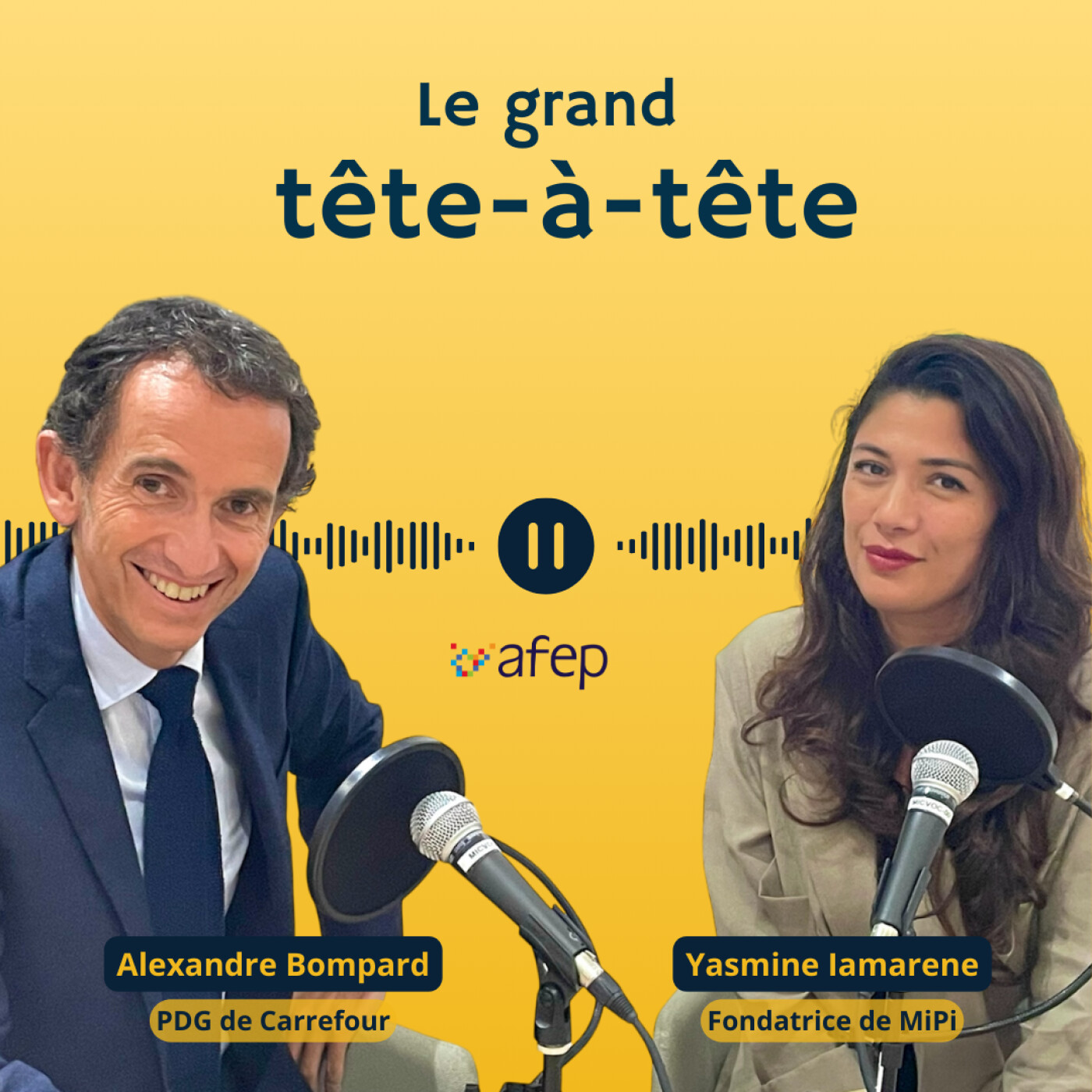 %23 1 Alexandre Bompard PDG de Carrefour et Yasmine Iamarene  Fondatrice de MiPi : la rencontre au Top Afep