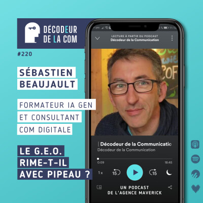 Le GEO rime-t-il avec Pipeau ? | Sébastien Beaujaut, formateur IA et communicant digital | Ep 220 cover