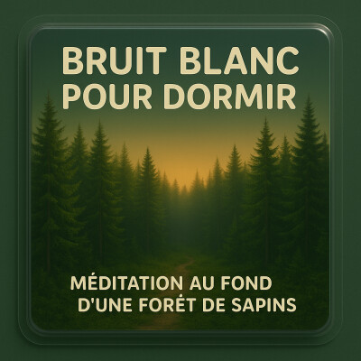 1 Heure BRUIT BLANC pour Dormir 🏕️ Hypnose au cœur d'une foret de sapins | Votre santé mentale avant tout ASMR cover
