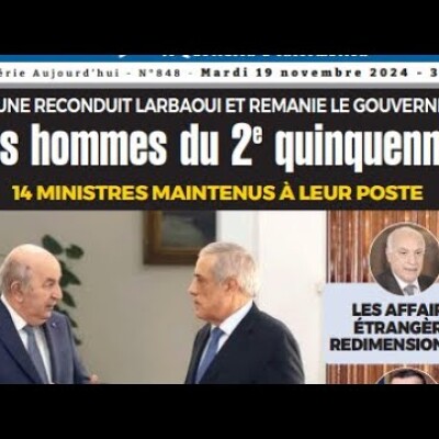 L’Algérie de Tebboune : des nouveaux ministres nommés et informés à la…toute dernière minute cover