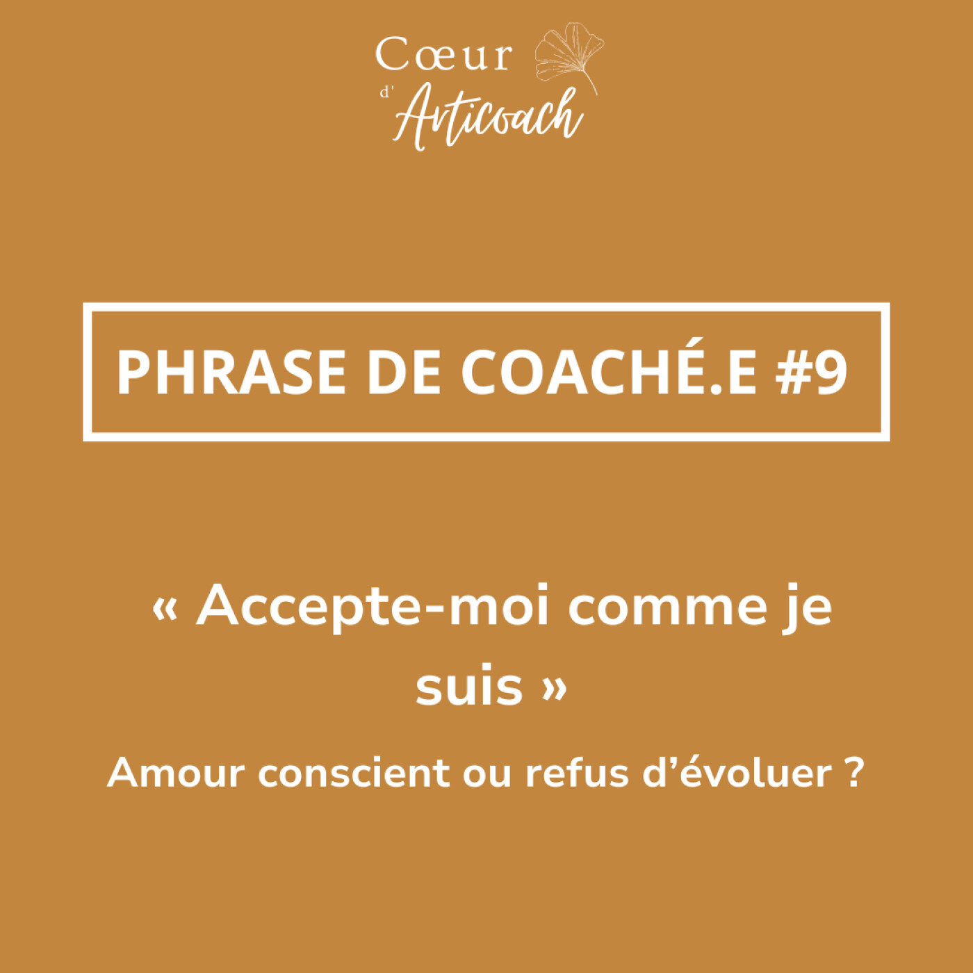 [PDC #9] « Accepte-moi comme je suis » : amour conscient ou refus d’évoluer ?