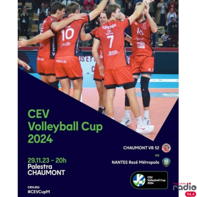 L'INFO DU JOUR - 16ème de finale retour de CEV Cup entre Chaumont et Nantes-Rezé cover